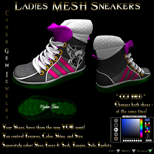 Ladies MESH Sneakers - HUD Enabled