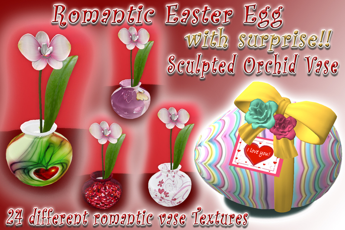 Romantic Easter Egg (with surprise Romantic Orchid Vase) * Happy Easter Promo * 