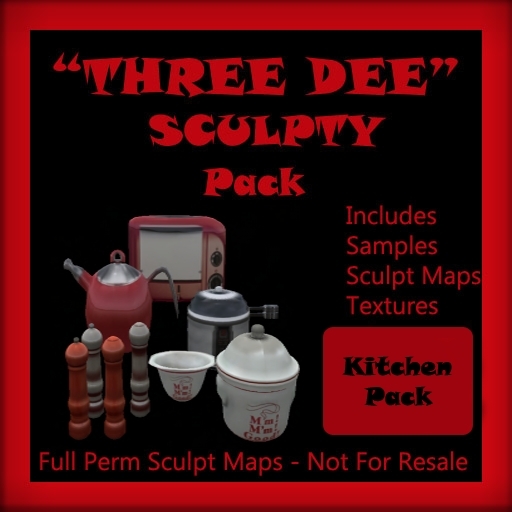 "Three Dee" Kitchen Sculpty Pack