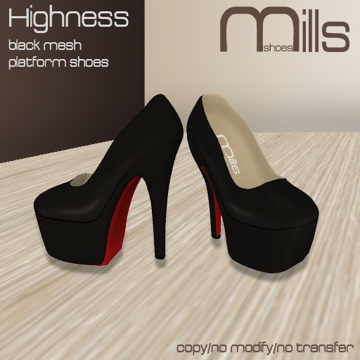 Ladies Black Platform Shoes