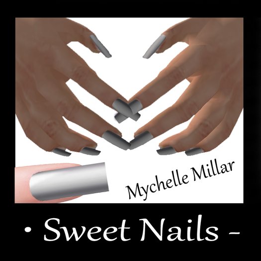 Long Nails 02 Color Silver Metallic Collection NAIL ROCK
