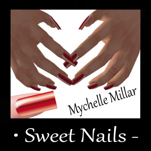 Long Nails 03 Color Red Metallic Collection NAIL ROCK