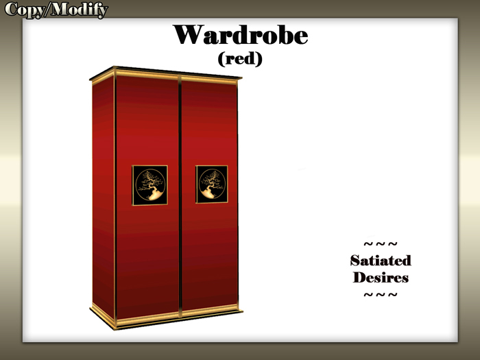 Wardrobe/Cupboard (Red Lacquer)