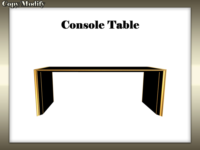 Black Lacquer Console/Sofa Table