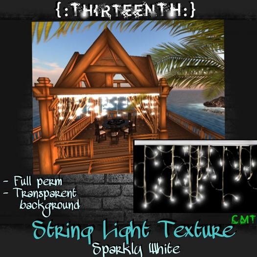 {:ThirteenTH:} String Light Texture - Sparkly White FULL PERM