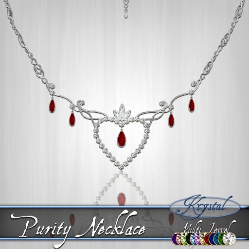 Purity Necklace - Platinum (MultiJewel)