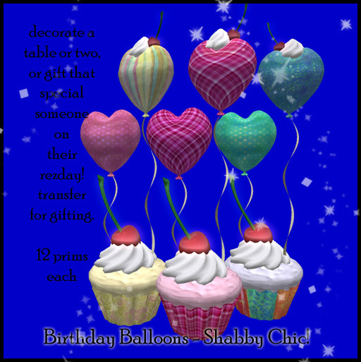 Birthday Balloon Cupcakes - Shabby