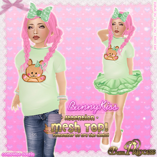 :*BABY*: BUNNY KISS in green :*PRINCESS*: