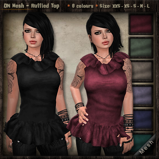 DN Mesh: Ruffled Top - 8-Pack