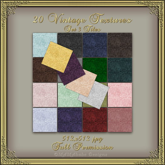 Set 3 Vintage Tiles