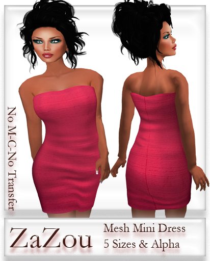 ZaZou Mini Mesh Dress Pink 