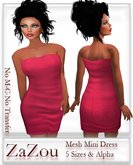 ZaZou Mini Mesh Dress Pink 