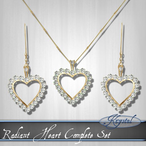 Radiant Heart - Jewelry Set - Gold