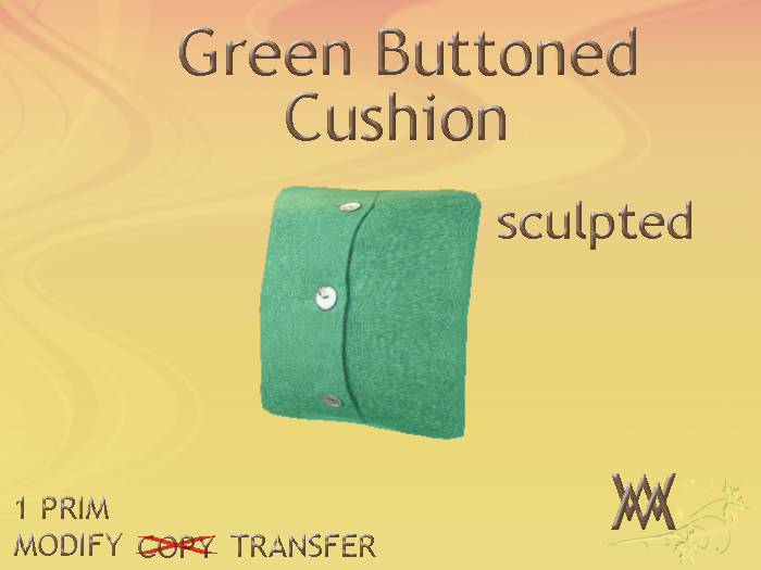 Cushion Buttons Green by Wild Motley
