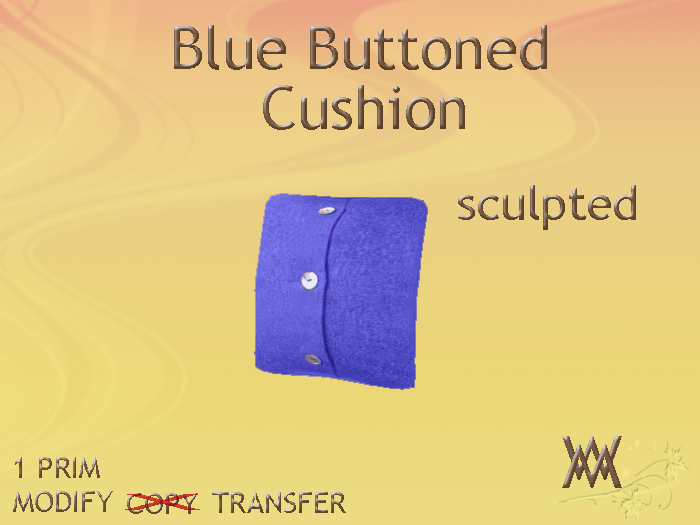 Cushion Buttons Blue by Wild Motley