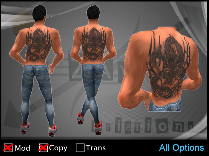ZAW - Tattoo Dragon Tribal back