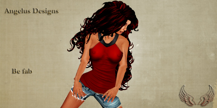 tank top -be fab red