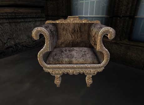 Second Life Marketplace - Chair Queens Ornament Silver