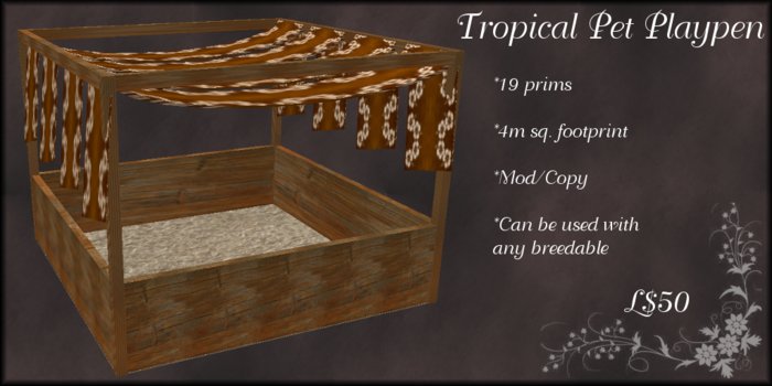 Tropical Pet Playpen (brown)