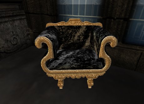 Second Life Marketplace - Chair Queens Ornament Black