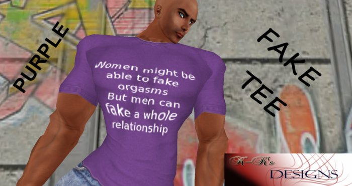 Men's Fake Tee Purple