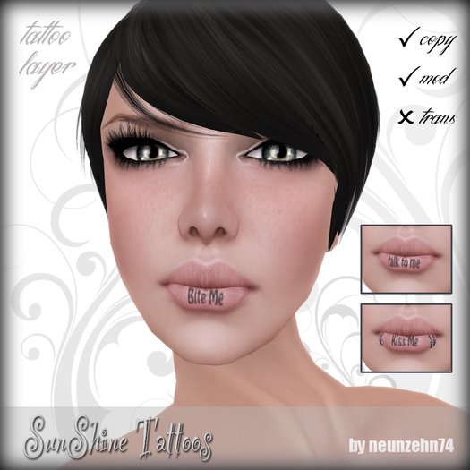 SunShine face tattoo BiteMe Fatpack