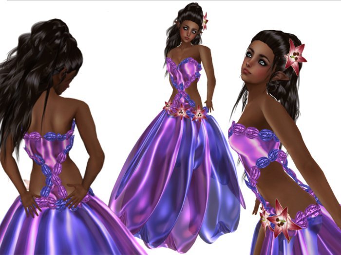 Petite Long Dress Princess - Sunset
