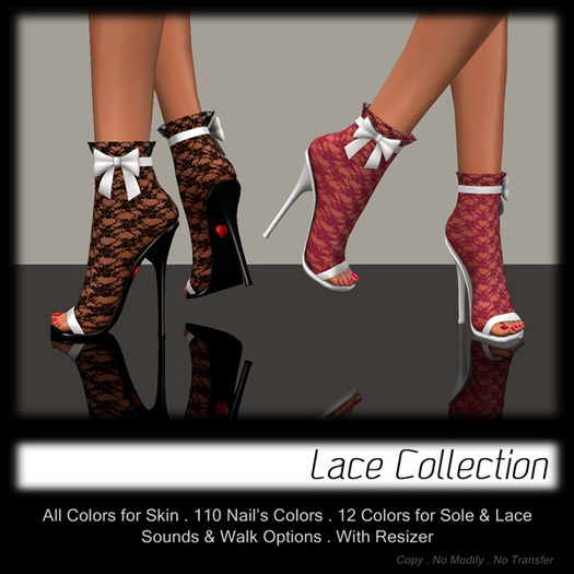 - MPP - Lace Heels - White