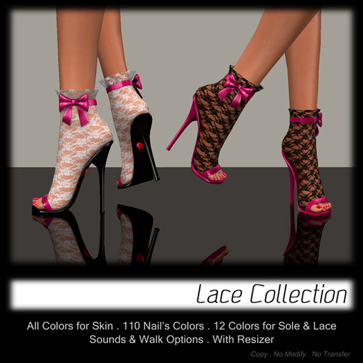 - MPP - Lace Heels - Pink