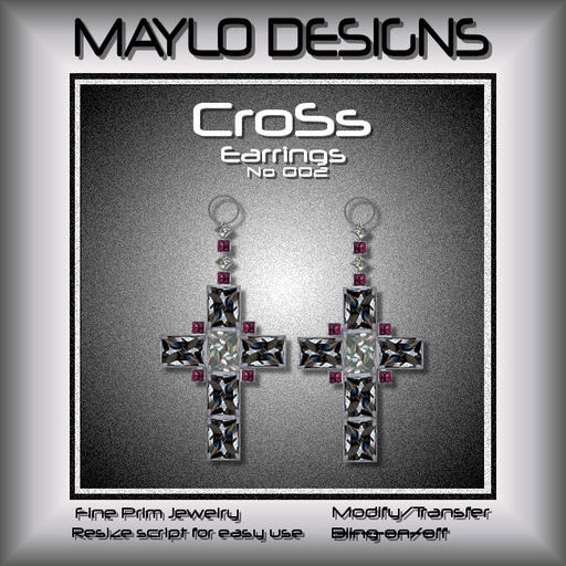 *Cross Earrings 002_Maylo Designs