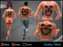 PROMO - 10L only - ZAW - Tattoo Back Smile Skull