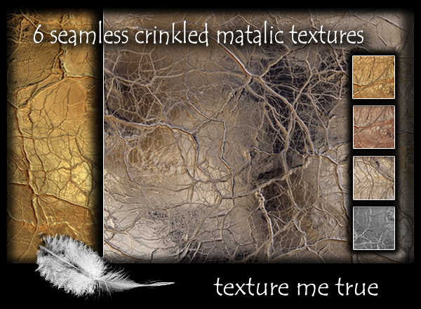 6 seamless crinkled metallic textures