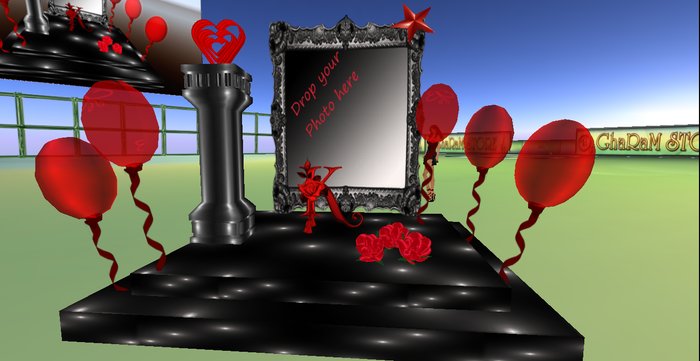 Cards happy birthday black red 76 prim