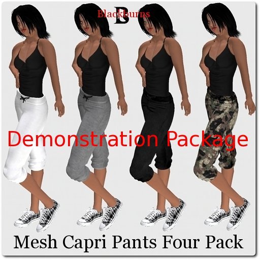 Blackburns Mesh Capri Pants ~ Demo's