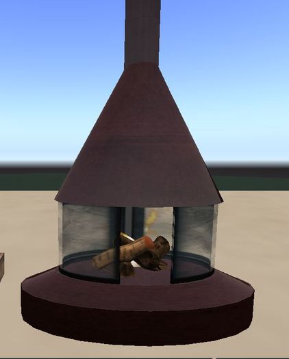 Oval Metal Fireplace