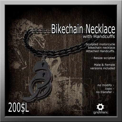 :gridWerx: Bikechain Necklace - Handcuffs (box)