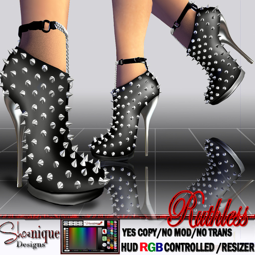 PROMO **SD** Ruthless Spiked Ankle Boots RGB 