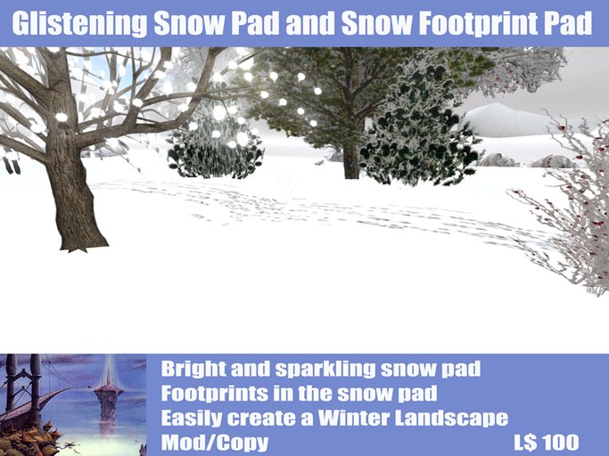 Dreamscape Glistening Winter Snow Pads
