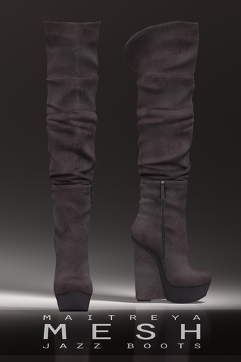 Maitreya Mesh Jazz Boots * Aubergine