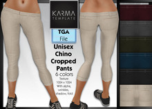 Karma Template - Tga - Unisex Chino Cropped Pants - 6 Colors