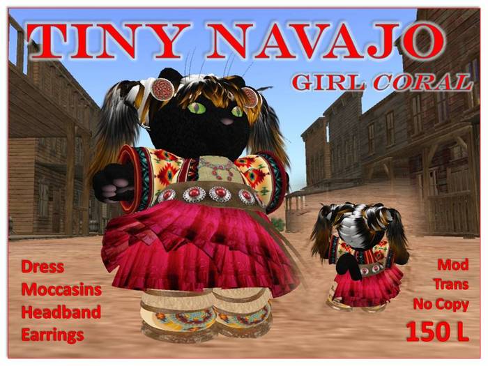 Tiny Navajo Girl Coral 