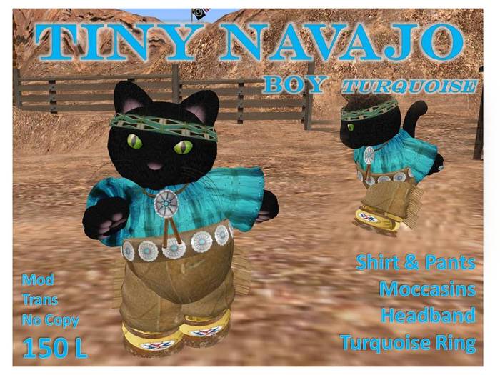 Tiny Navajo Boy Turquoise 