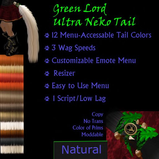 Neko Tail Natural: Green Lord