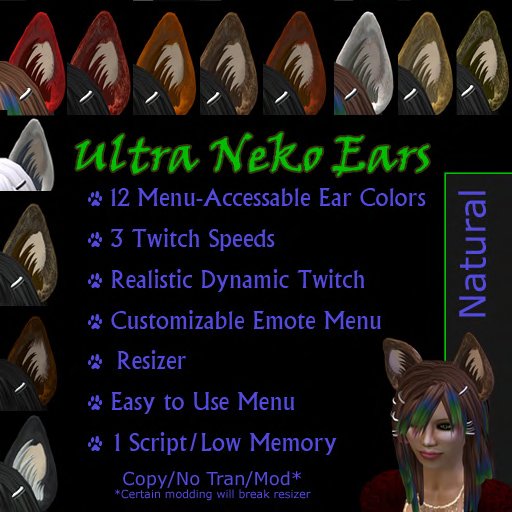 Ultra Neko Ears 12 Natural Colors