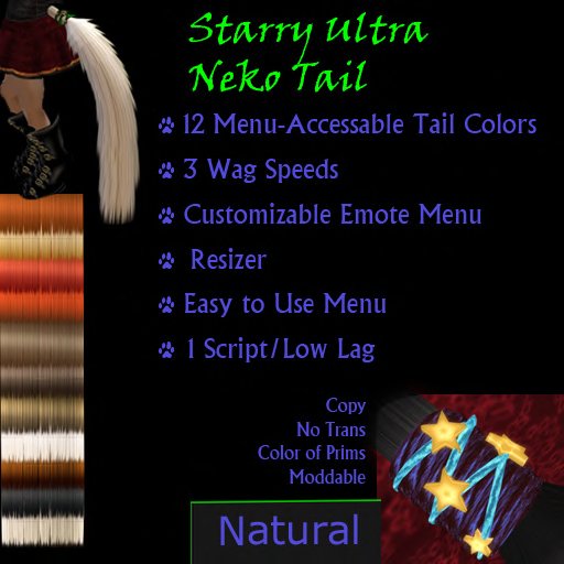 Neko Tail Natural: Starry
