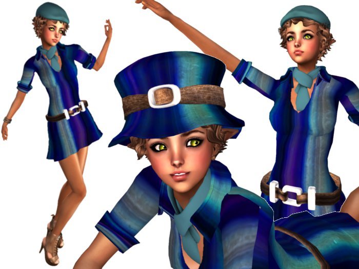 Petite Dress Working Class Bright Blue