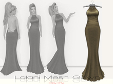 !Rebel Hope Designs - Lalani Mesh Halter Gown Champage