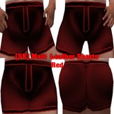 [SK] Male  Leather Shorts - Red