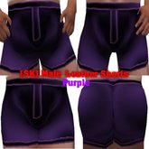 [SK] Male  Leather Shorts - Purple