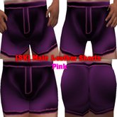 [SK] Male  Leather Shorts - Pink
